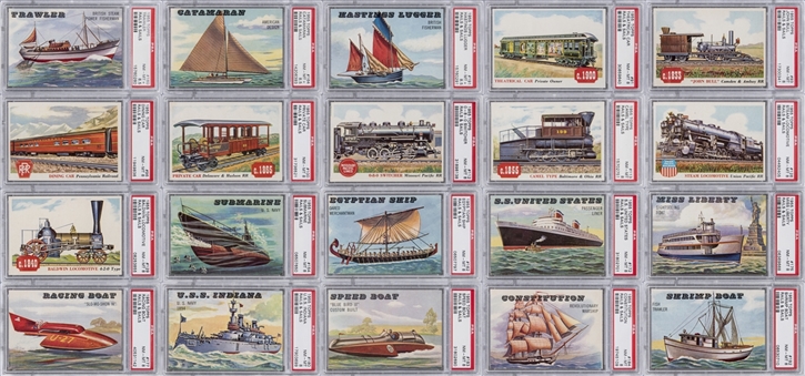 1955 Topps "Rails and Sails" Complete Set (200) - #4 on the PSA Set Registry!